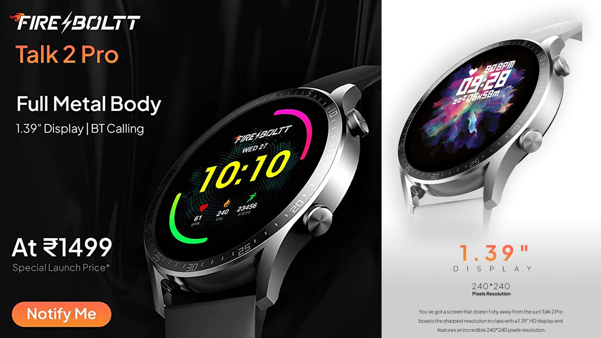 Fire-Boltt Launches Talk 2 Pro Smartwatch with Metal Body: Check Out the Details