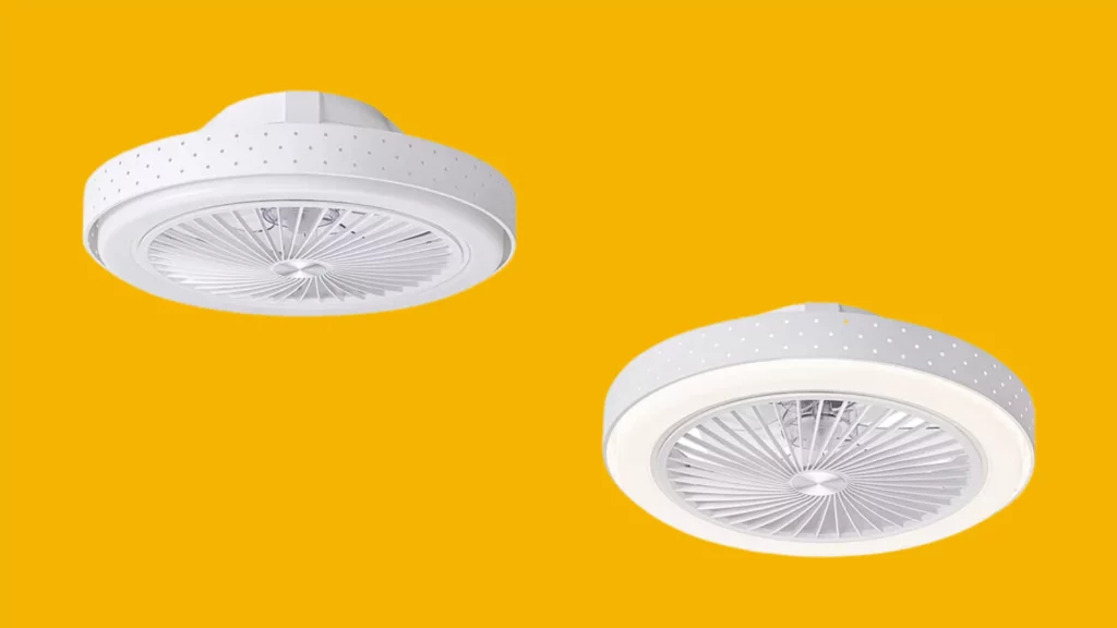 POWROL Ceiling Fan with Lights Low Profile Flush Mount Invisible