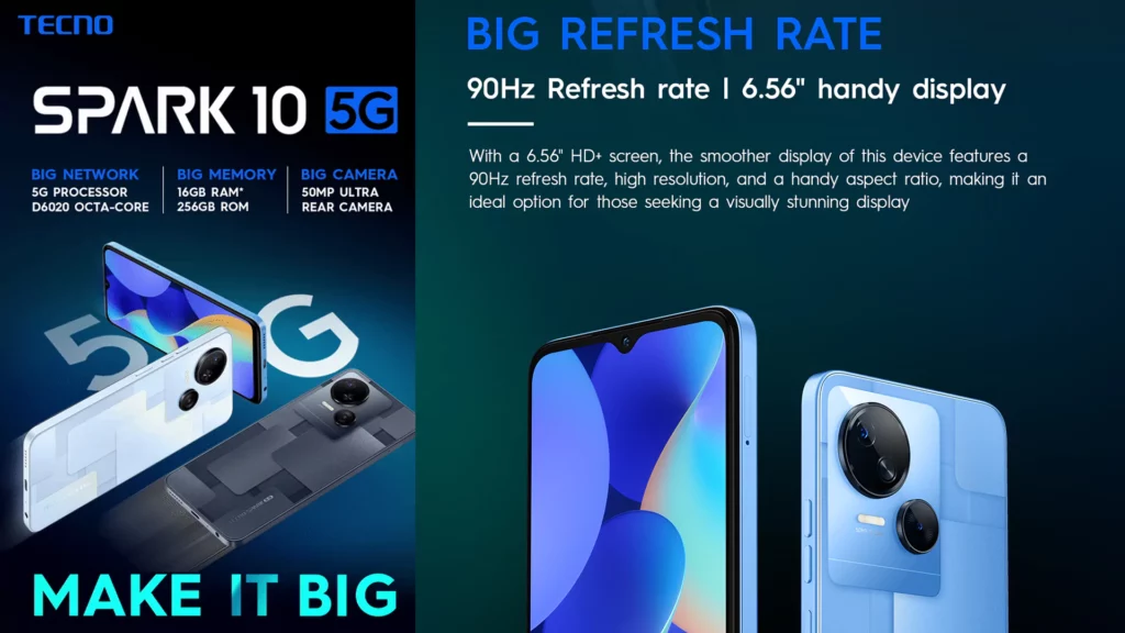 Tecno Spark 10 5G Launches with 8GB RAM with 256GB Storage and Dual 5G Connectivity