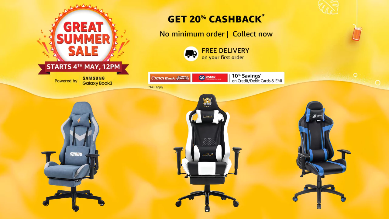 Amazon Great Summer Sale 2023 Offers Massive Discounts on Gaming Chairs for Pro Gamers and Regular Users, Plus Exclusive Bank Offers
