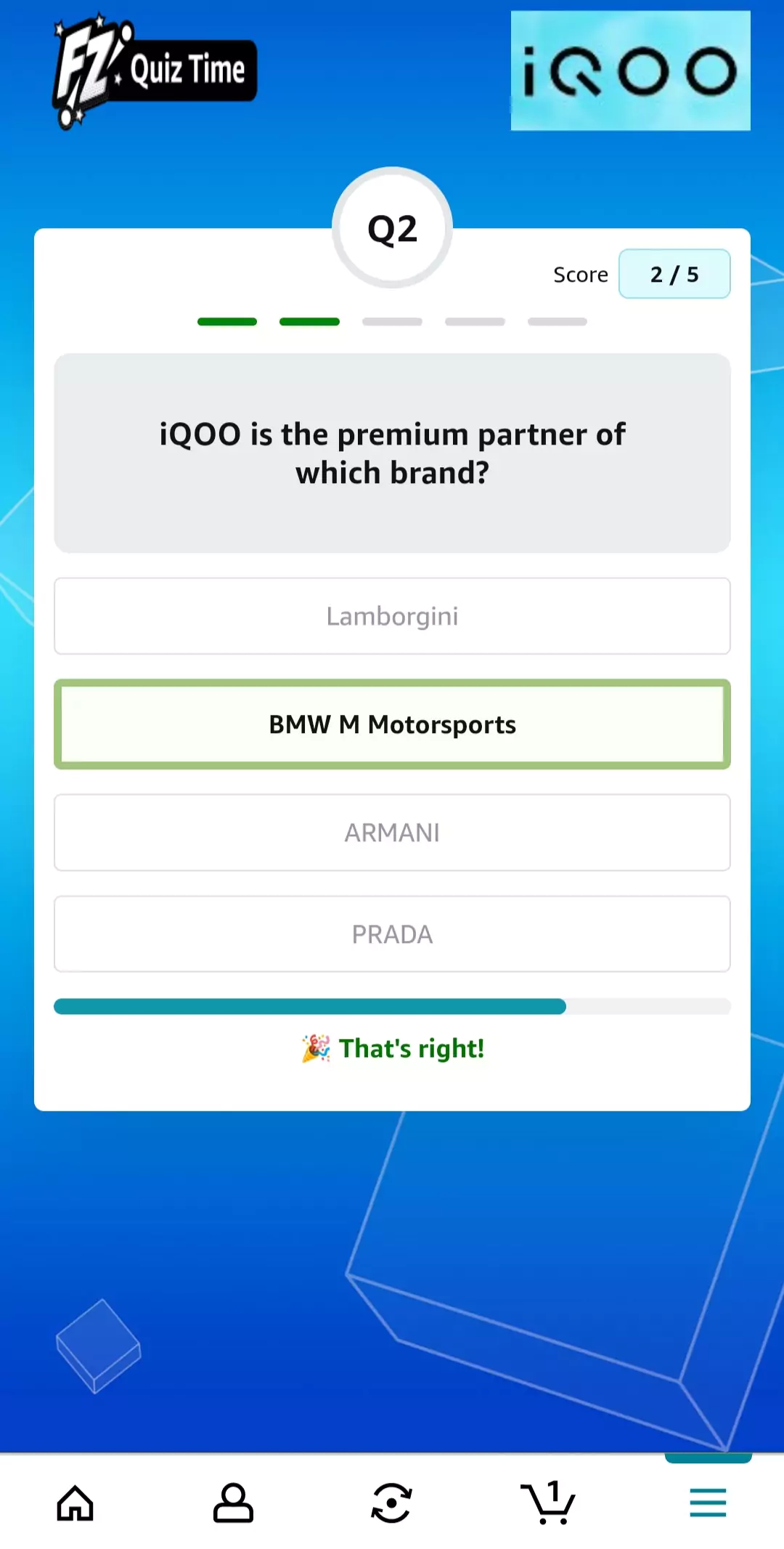 Amazon iQOO 11 5G Quiz Answer 2
