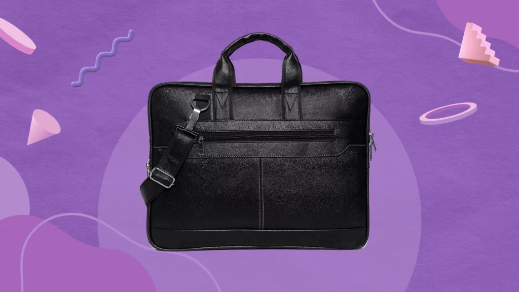 Bagneeds Men's Black Synthetic Leather Briefcase Best Laptop Messenger Bag Satchel for Men