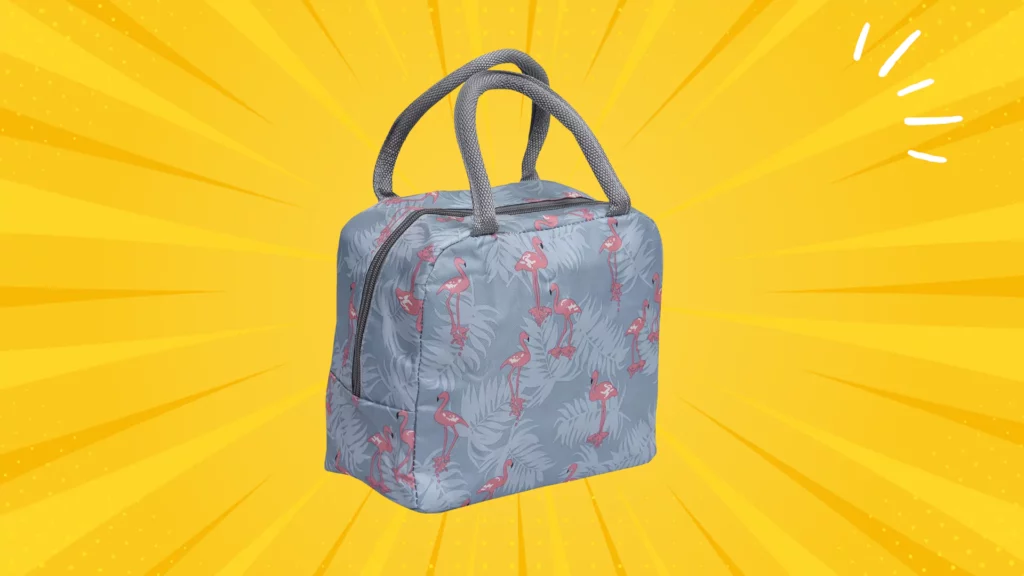 Yellow Weaves Insulated Travel Fabric & Metal Lunch/Tiffin/Storage Bag