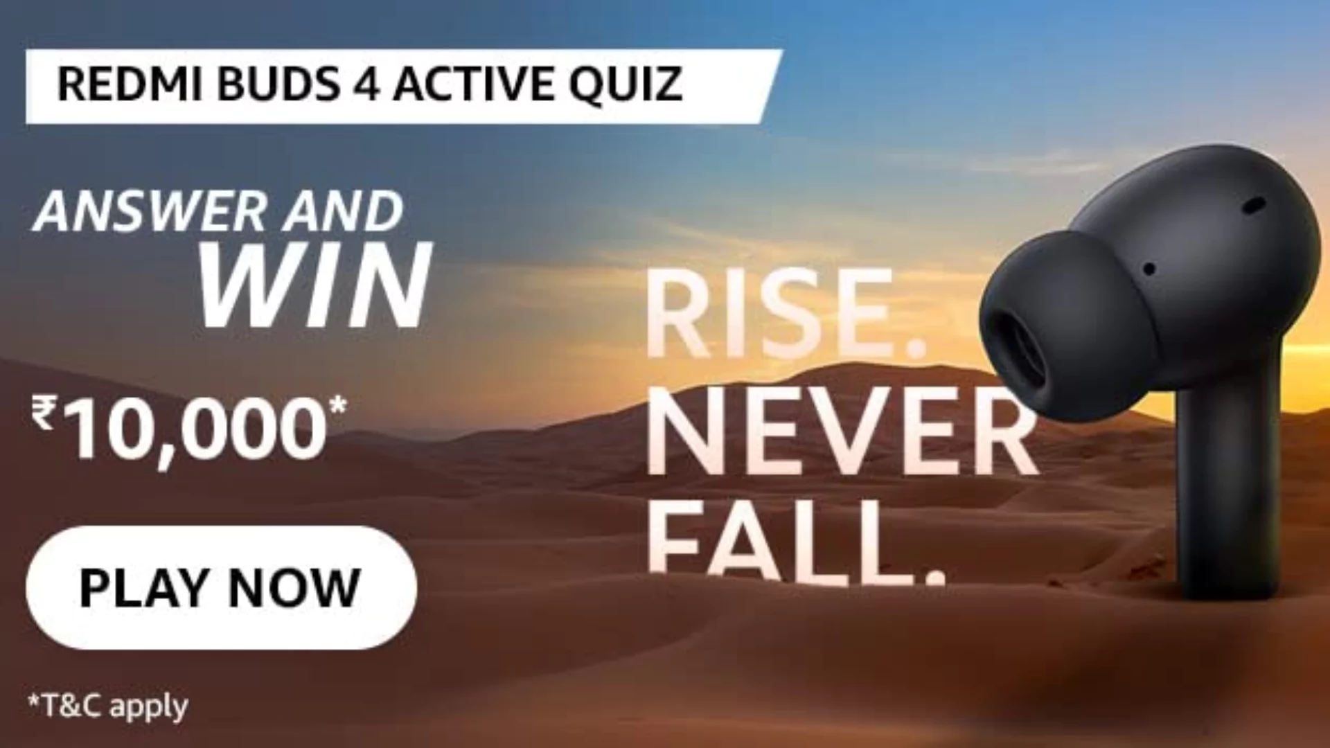 Amazon Redmi Buds 4 Active Quiz: Win Rs 10,000 Amazon Pay Balance