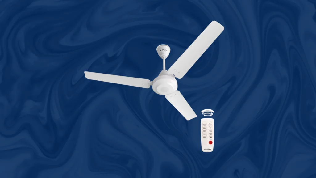 Bajaj Energos 12DC5R 1200mm Silent BLDC Ceiling Fan|5StarRated Energy Efficient Ceiling Fans for Home|Remote Control|Upto 65% Energy Saving-26W|High Speed|Silent Operation|5-Yr Warranty