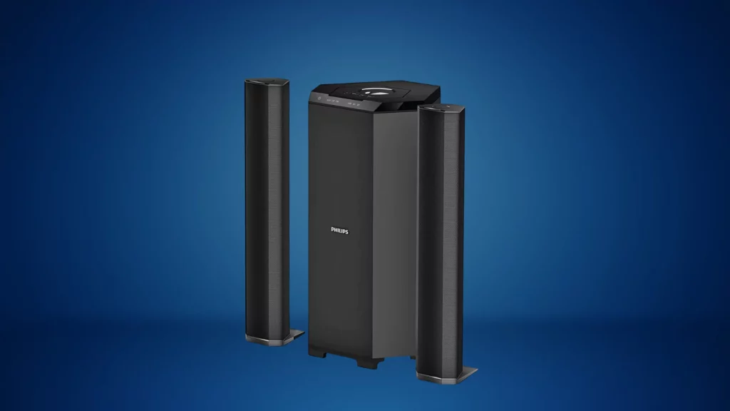 Philips Audio Mms8085B/94 2.1 Channel 80W USB Multimedia Speaker System with Convertible Soundbar and Multi-Connectivity Option