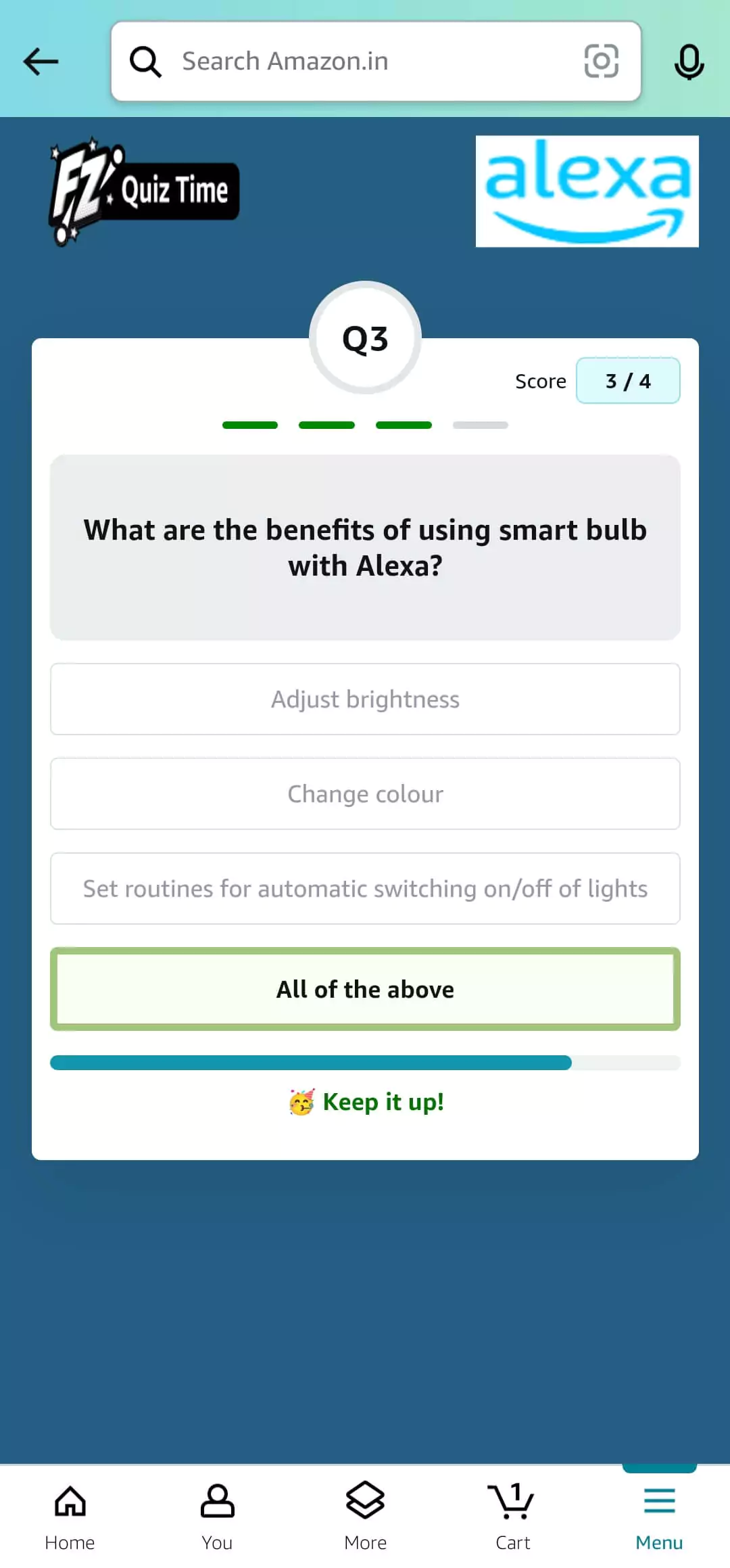 Amazon Alexa Quiz Answer 3