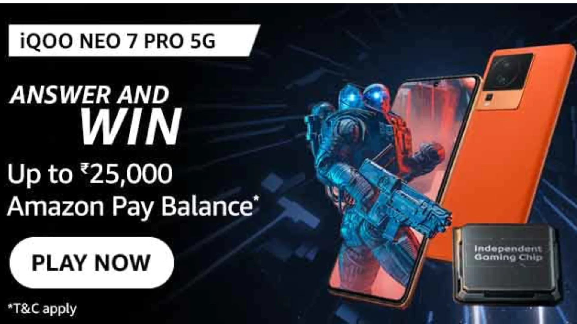 Amazon iQOO Neo 7 Pro Quiz: Win Rs 25,000 Amazon Pay Balance