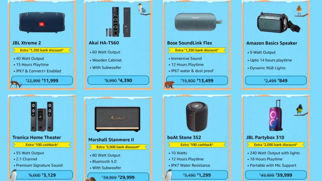 Amazon Prime Day Sale Deals on Speakers