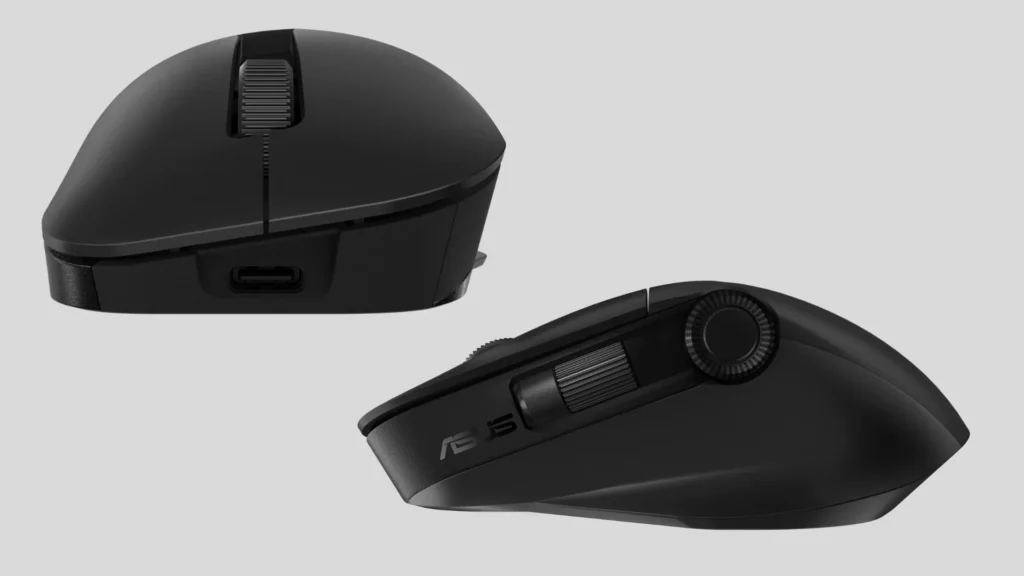 ASUS ProArt MD300 Dial, Wireless Mouse with 2 Scroll Wheel, Quick Charging, Middle Button, 4200 DPI, Multi Device Connect/Bluetooth, USB Mouse