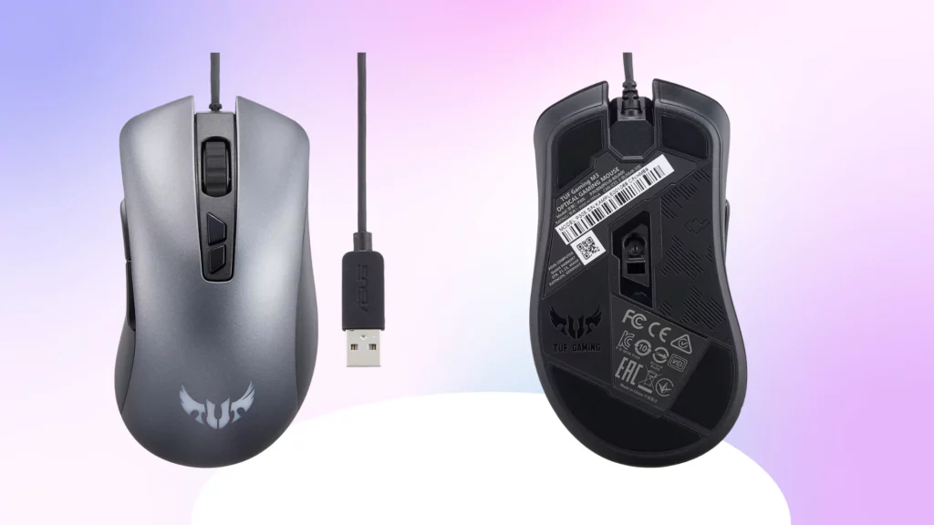 ASUS TUF Gaming M3 Optical USB RGB Gaming Mouse Featuring A 7000 DPI Optical Sensor, 7 Programmable Buttons, 4-Level DPI Switch and Aura Sync RGB Lighting