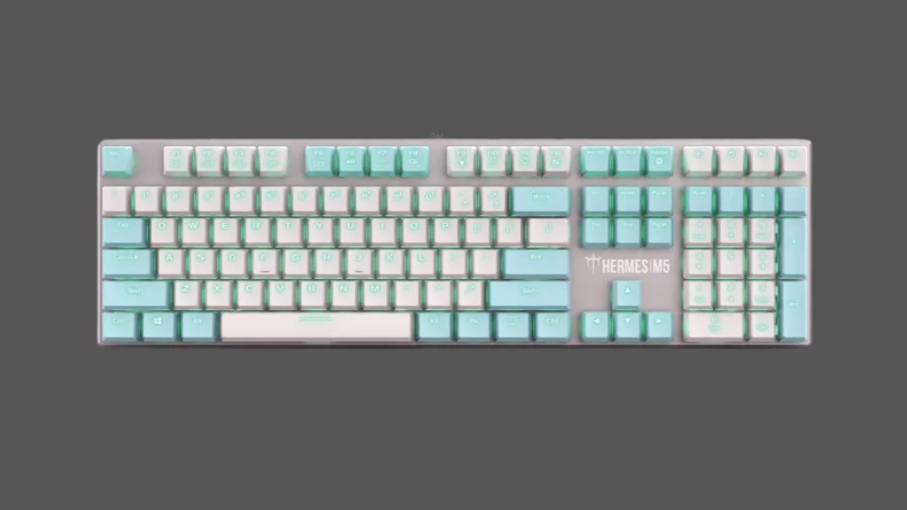 GAMDIAS Hermes M5 Wired Full-Size Mechanical Gaming Keyboard with 32-bit ARM Cortex Processor, Anti-ghosting Keys and N-Key Rollover (Blue Mechanical Switch)
