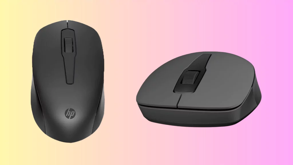 HP 150 Wireless USB Mouse with Ergonomic and ambidextrous Design, 1600 DPI Optical Tracking, 2.4 GHz Wireless connectivity, Dual-Function Scroll Wheel