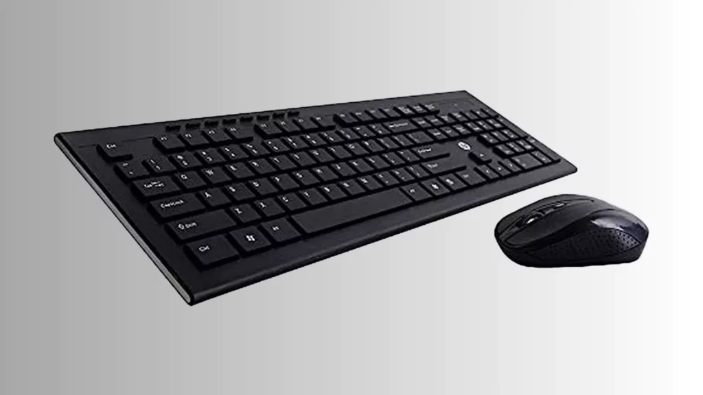 HP USB Wireless Spill Resistance Keyboard and Mouse Set with 10m Working Range 2.4G Wireless Technology / 3 Years Warranty (4SC12PA)
