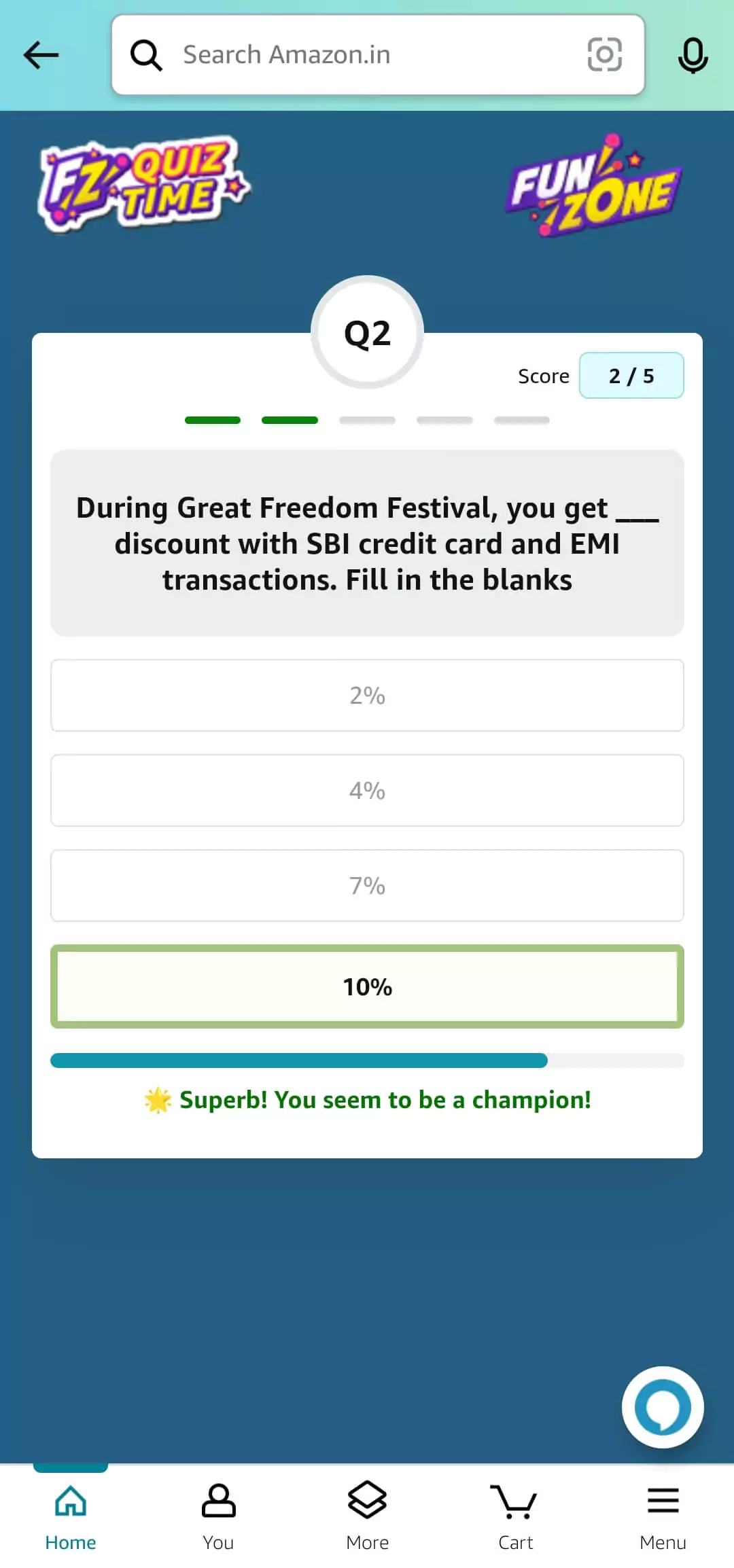 Amazon Independence Day Quiz Answer 2