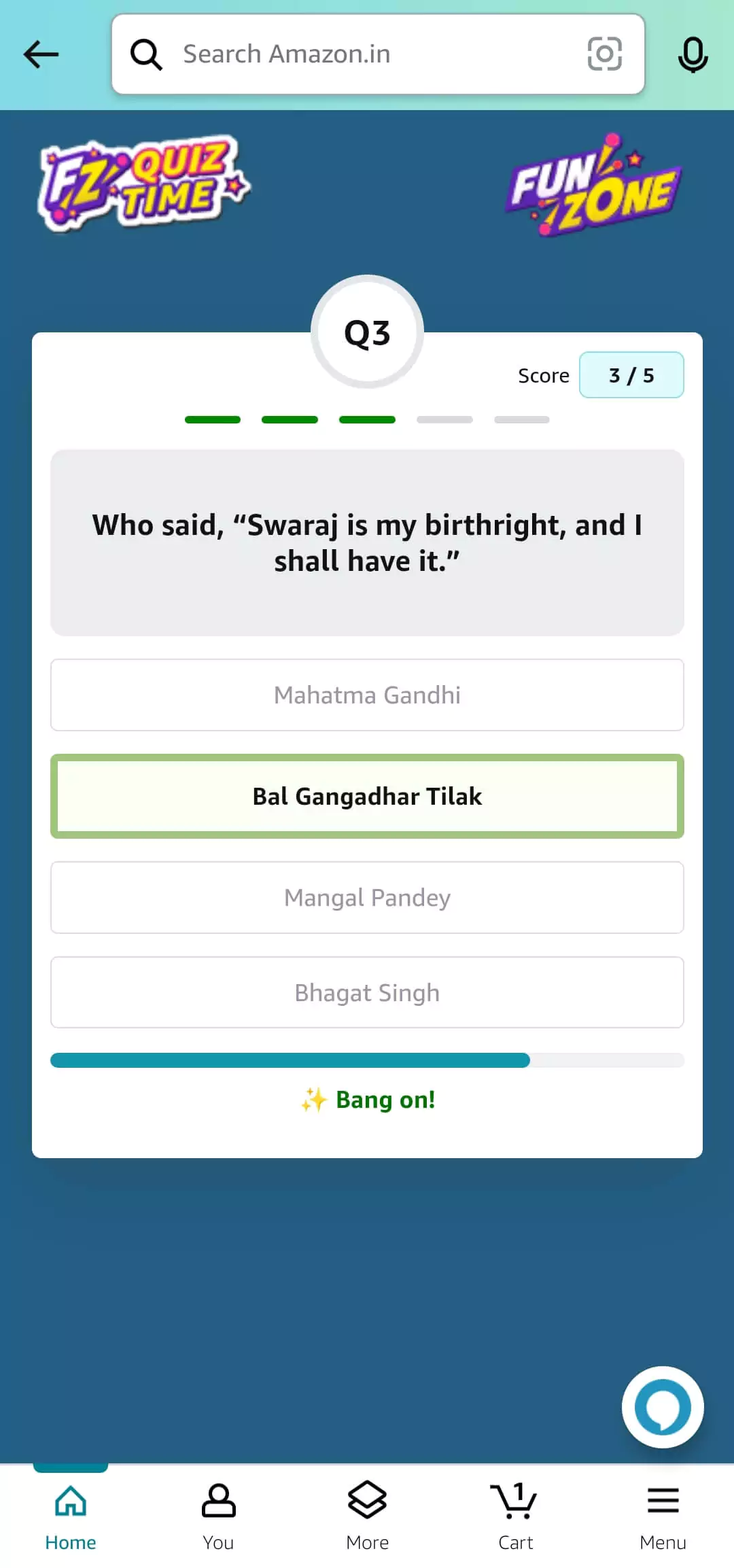Amazon Independence Day Quiz Answer 3