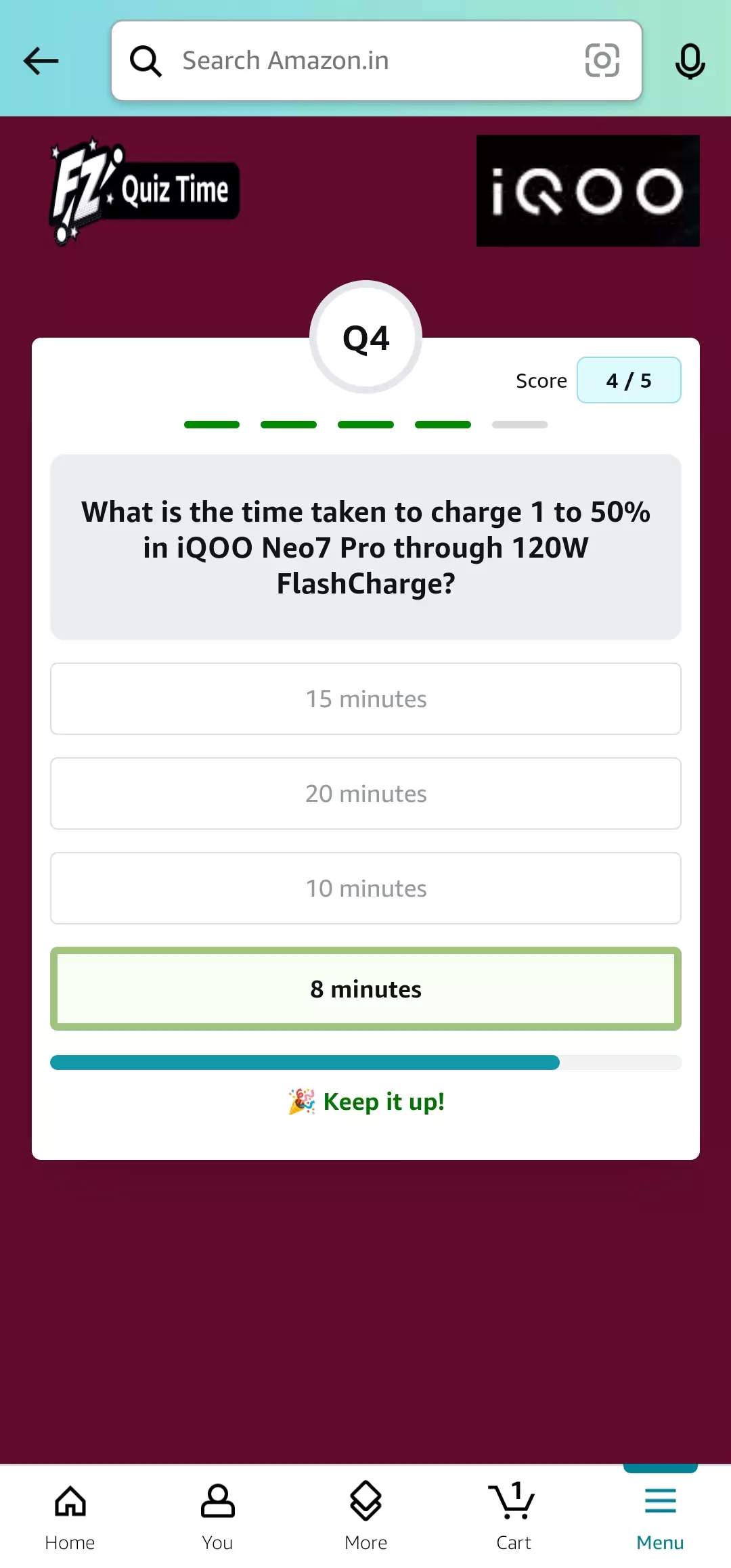 Amazon iQOO Neo 7 Pro Quiz Answer 4