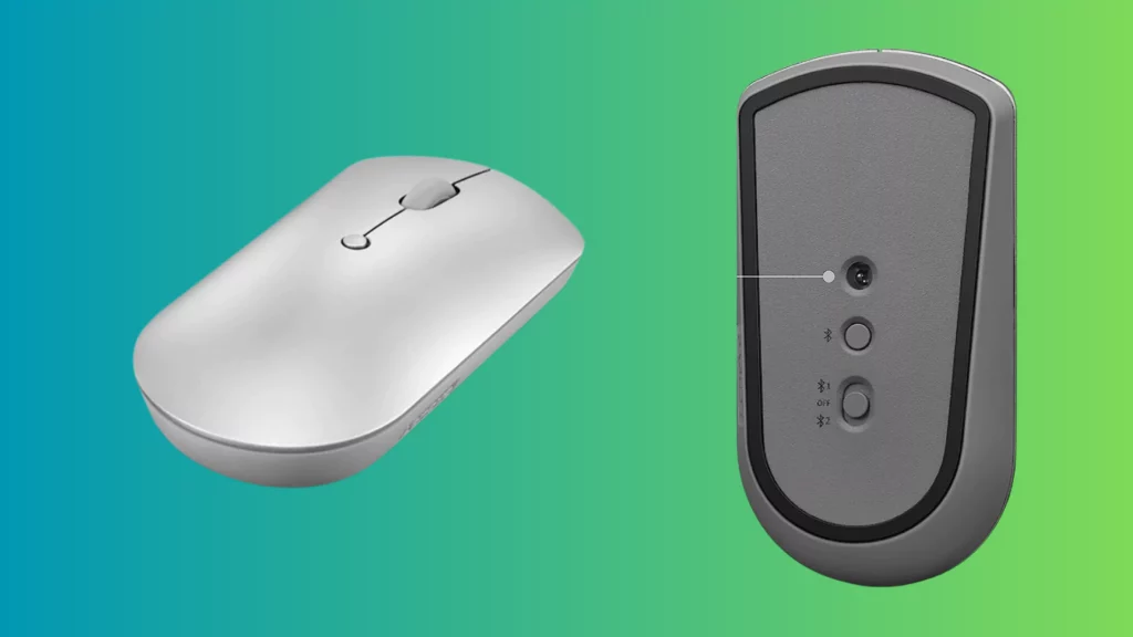 Lenovo 600 Bluetooth 5.0 Silent Mouse: Compact, Portable, Dongle-Free Multi-Device connectivity with Microsoft Swift Pair | 3-Level Adjustable DPI up to 2400