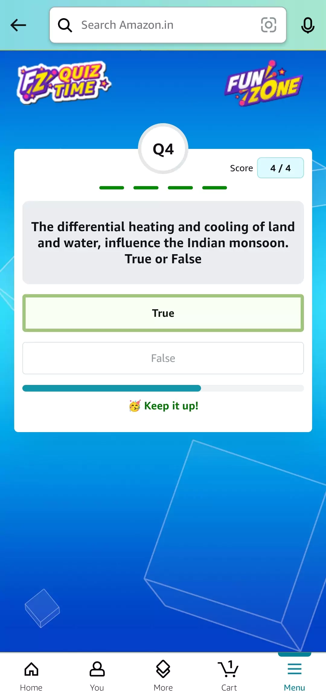 Amazon Monsoon Quiz Answer 4