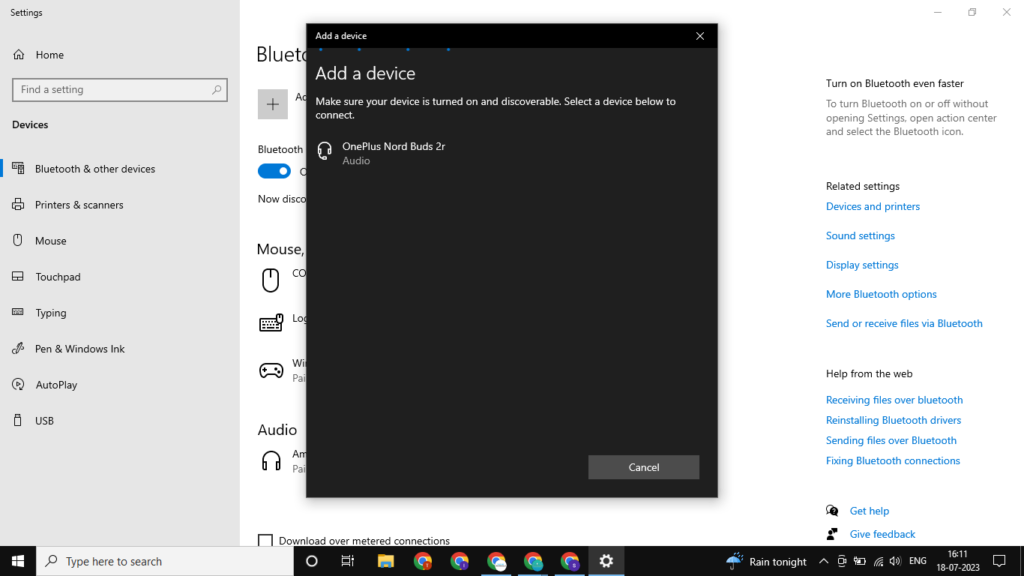 OnePlus Nord Buds 2r Review Image Connect to Pc