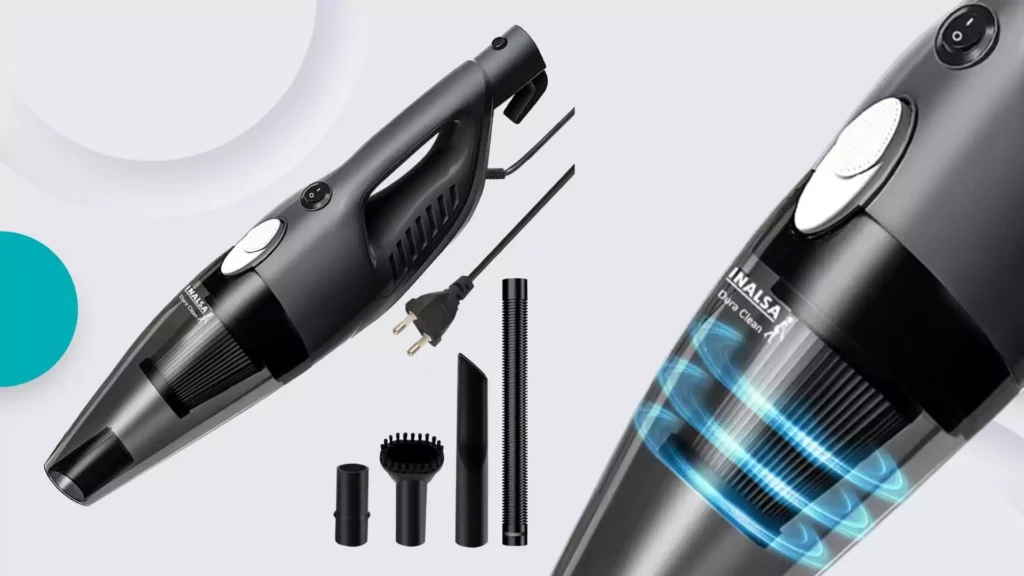 INALSA Vaccum Cleaner Handheld 800W High Powerful Motor- Dura Clean with HEPA Filtration & Strong Powerful 16KPA Suction| Lightweight, Compact & Durable Body|Includes Multiple Accessories