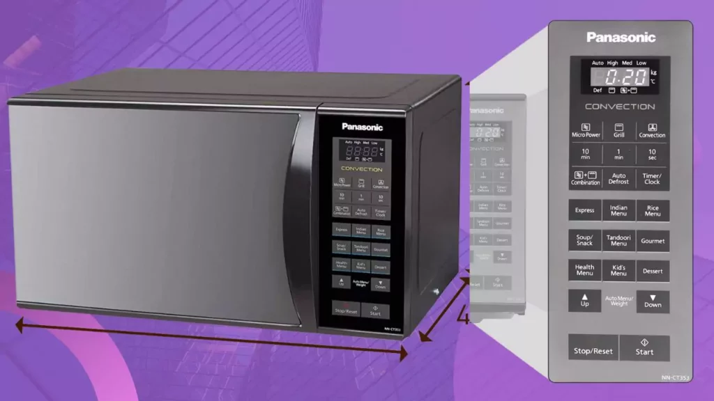 Panasonic 23L Convection Microwave Oven(NN-CT353BFDG,Black Mirror, 360° Heat Wrap, Magic Grill)