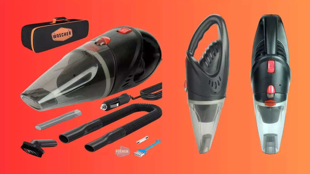 WOSCHER 2003 High Power Auto Car Vacuum Cleaner for Deep Cleaning, Hand Held Portable Car Vacuum with DC 12V, 140W Vacuum Motor & 5000 Powerful 3500PA Suction
