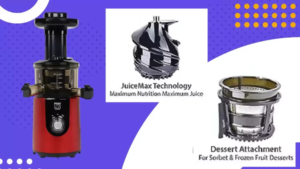 Balzano ZZJ827M 180-Watt Cold Press Slow Juicer