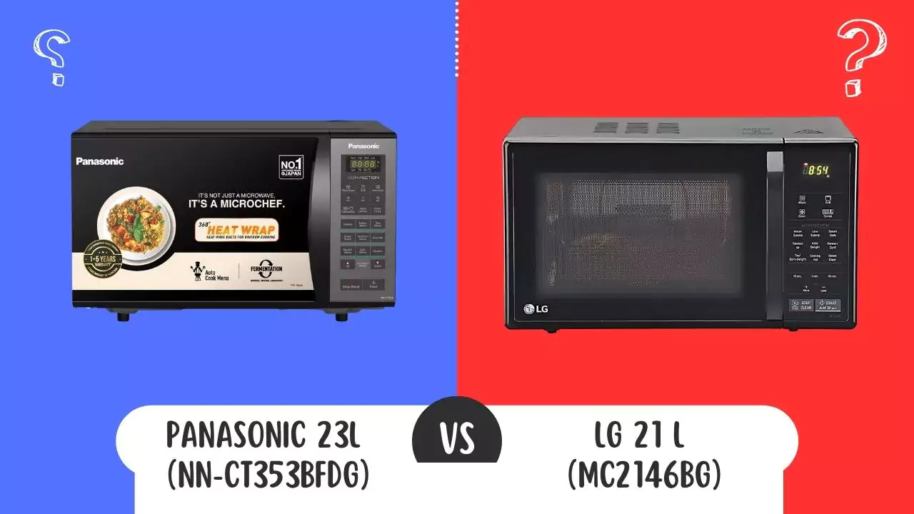 Panasonic 23L (NN-CT353BFDG) Vs LG 21 L (MC2146BG) Convection Microwave  Oven - Take me technically