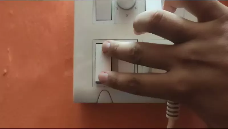 Now, turn the power supply button on and off three times