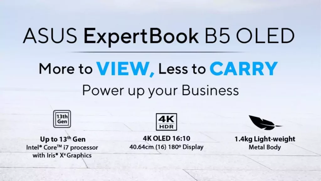 ASUS ExpertBook B Series B9, B56, B54, and B54F Laptop Specs