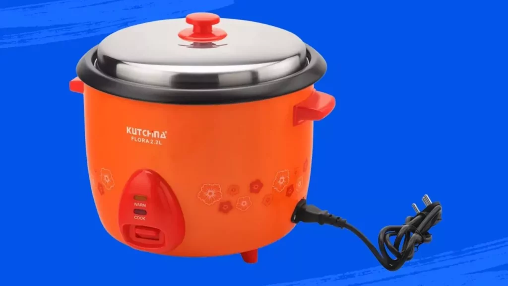 Kutchina Flora Electric Rice Cooker 2.2 Liter 900W with Non Stick inner pot and Automatic Cook mode