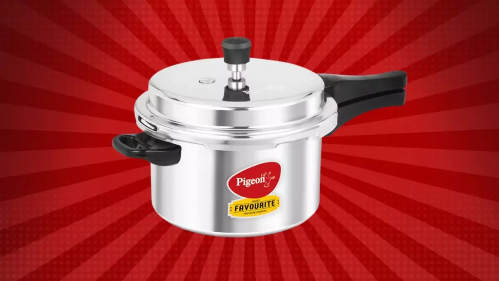 Pigeon By Stovekraft Favorite Aluminum Pressure Cooker with Outer Lid Induction and Gas Stove