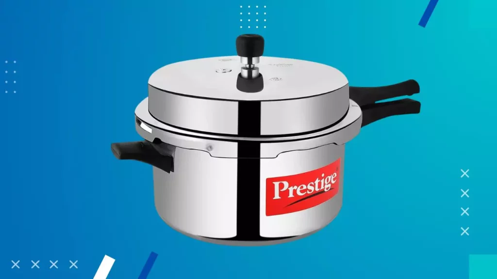 Prestige 7.5 Liters Popular Outer Lid Aluminium Pressure Cooker with Metallic Safety Plug