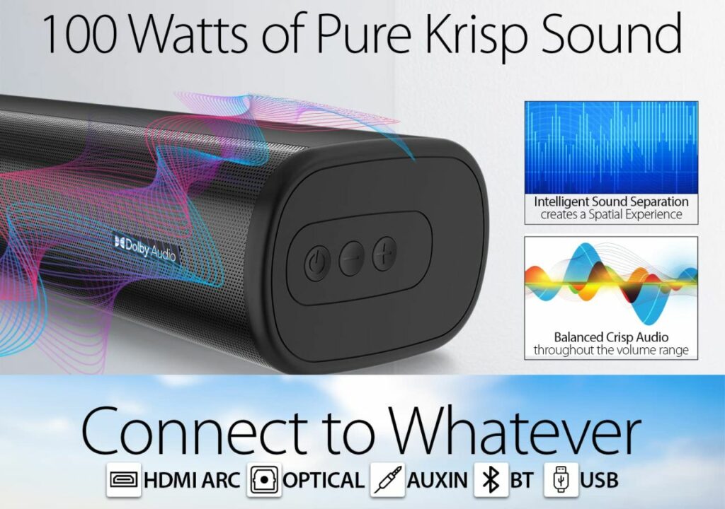 Blaupunkt SBA01 Krisp Dolby Soundbar Features