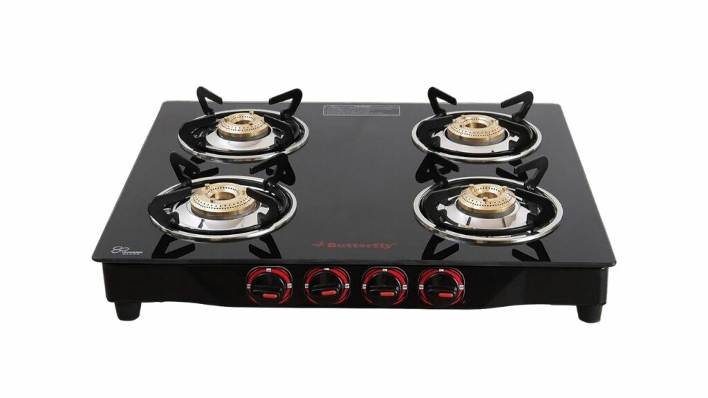 Butterfly Smart Glass 4-Burner Gas Stove