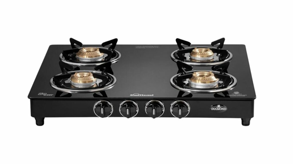 Sunflame Diamond 4 Burner Gas Stove