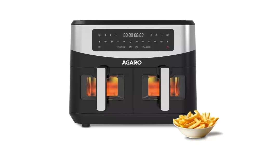 
6. AGARO Imperial Dual Basket Digital Air Fryer