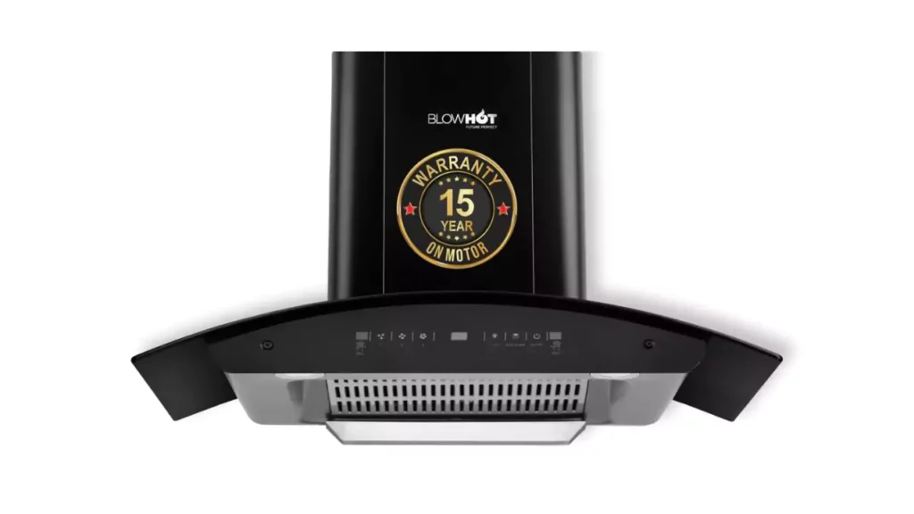 BLOWHOT EVANA L BAC MS Chimney: 90cm With Free Installation Kit | 1,300 m³/h Suction Power | Filterless Technology | Heat Auto Clean | Motion Sensor