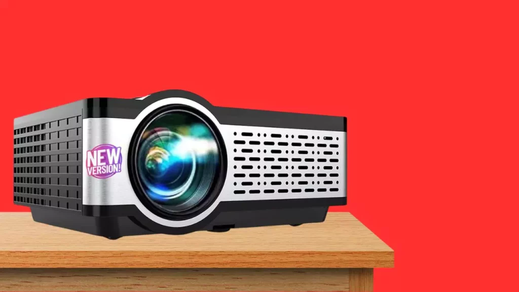 EGate i9 Pro-Max Bluetooth Projector, Full HD 1080p Native with 4k support, Real 300 ANSI on Screen Brightness, 210" Screen | AV, VGA, HDMI, SD Card, USB, AUX, 3watt Speaker | (E03i31, Black)