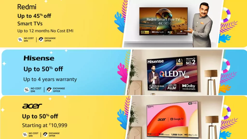 Amazon Feb TV Fast Sale Start from 16th to 21st 2024 deals on TVs