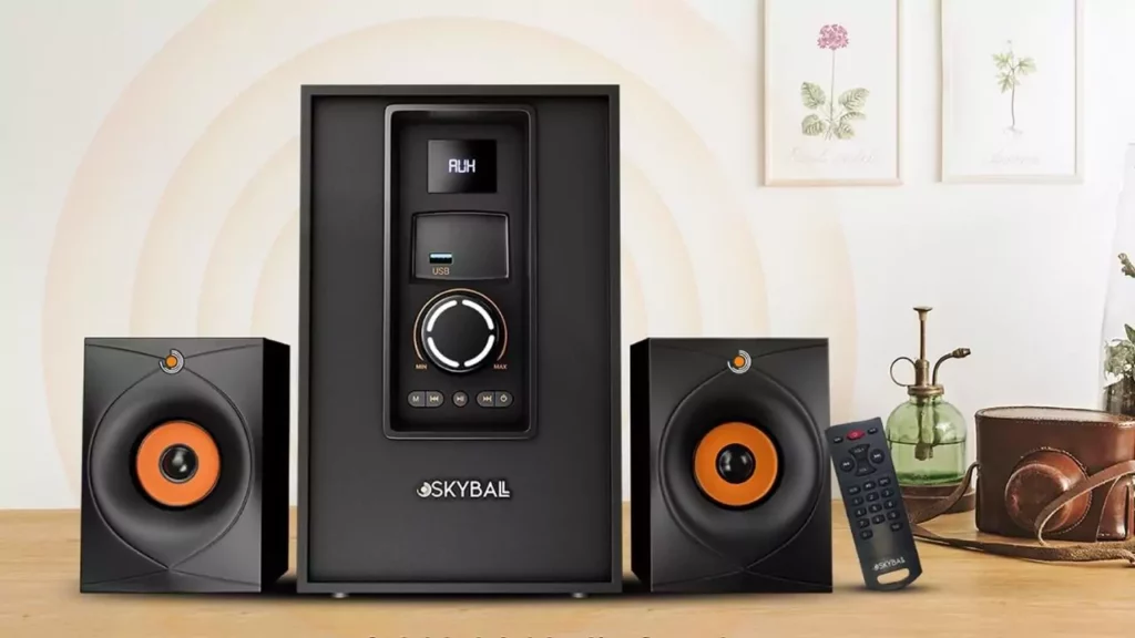 SKYBALL Music System 201, 45W 2.1 Home Theatre Speaker System