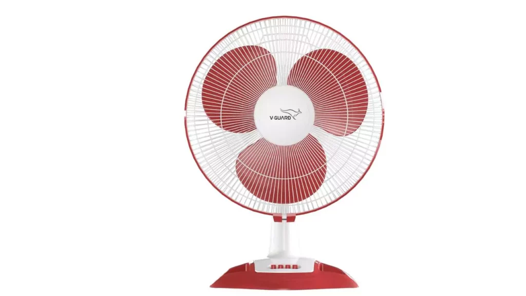 V-Guard Esfera Table Fan | 3 Speed Settings | 1350 RPM Powerful Motor | Corrosion Resistant Powder-Coated Metal Guards