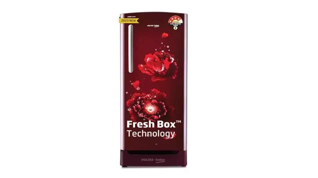 Voltas Beko ‘A TATA product’ 183 L 4 star Made-In-India Direct Cool Refrigerator with Base Drawer