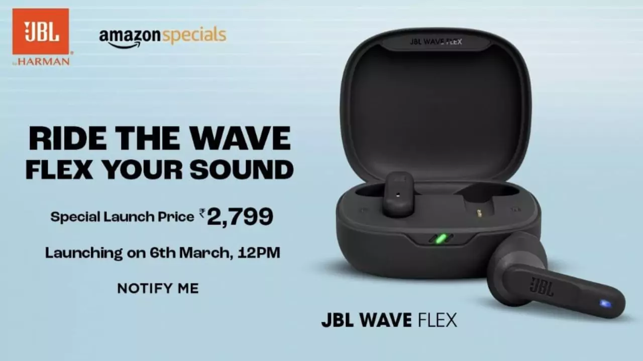 JBL Wave Flex Will Launch on 6th March 2024 With 32 Hours of Playtime