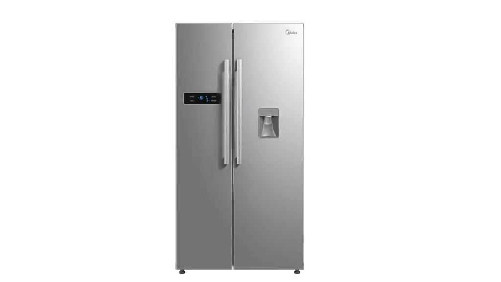 Midea 591L Side By Side Refrigerator with Inverter (MRF5920WDSSF, Silver, SS Finish, Water Dispenser)