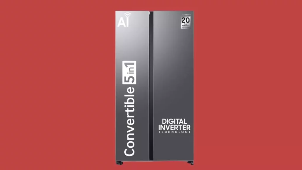 Samsung 653 L, 3 Star, Frost Free, Convertible 5-in-1 Digital Inverter, Side By Side AI Enabled Smart Refrigerator with WiFi