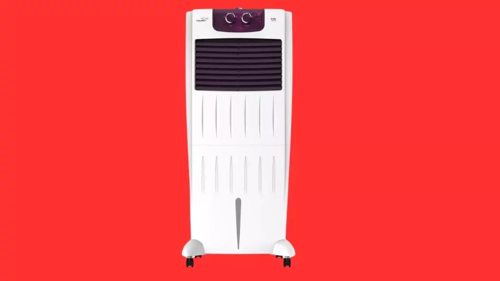 V-Guard Arido R35H-N Room Air Cooler for Home | Mosquito & Dust Filter | 2 Year Warranty | 35 L (White & Purple burry)