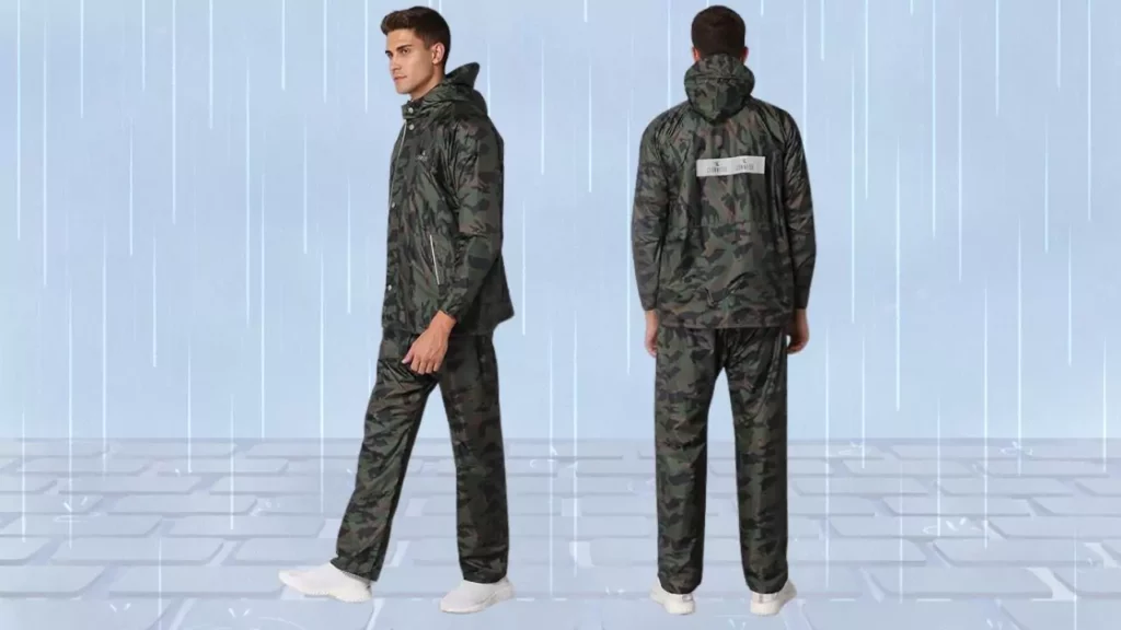 THE CLOWNFISH Men's Nylon Regular A-Line Rain Coat