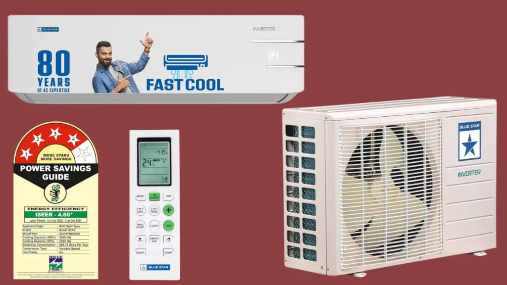 Blue Star 1.5 Ton 4 Star Inverter Split AC 80 Months Warranty 
